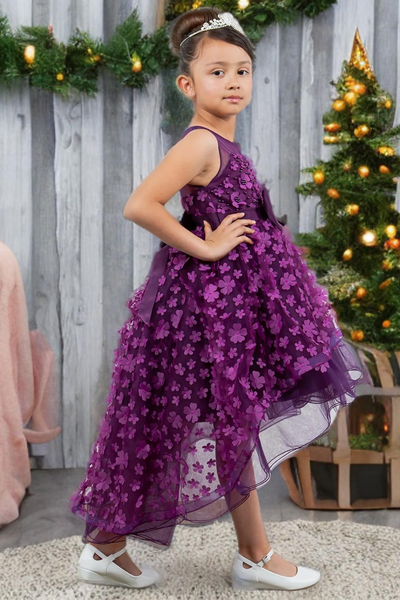 Dusty Pink Hi-Low Girls Party Dress | Blush Collection