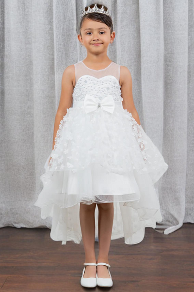 Dusty Pink Hi-Low Girls Party Dress | Blush Collection