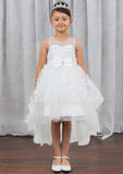 Dusty Pink Hi-Low Girls Party Dress | Blush Collection