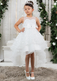 Dusty Pink Hi-Low Girls Party Dress | Blush Collection