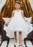 Dusty Pink Hi-Low Girls Party Dress | Blush Collection