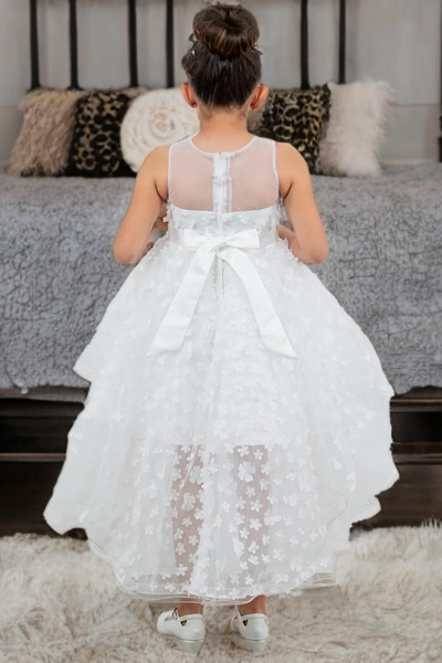 Dusty Pink Hi-Low Girls Party Dress | Blush Collection
