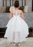 Dusty Pink Hi-Low Girls Party Dress | Blush Collection