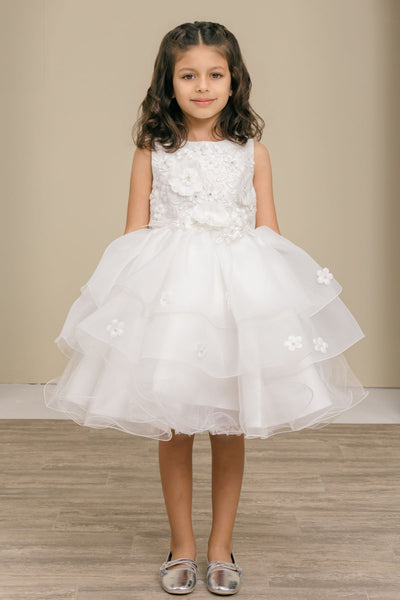 Girls Blue Floral Pageant Dress – Marisella Bloom