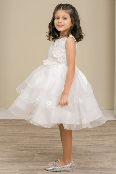 Girls Blue Floral Pageant Dress – Marisella Bloom