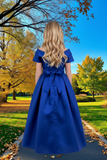 Girls Satin Off-Shoulder Dress | Flower Girl, Communion & Party