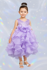 Sequin Ruffle Girls Pageant Dress | Birthday & Party Gown