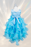 Sequin Ruffle Girls Pageant Dress | Birthday & Party Gown