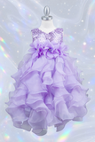 Sequin Ruffle Girls Pageant Dress | Birthday & Party Gown