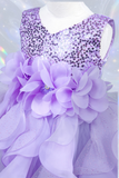 Sequin Ruffle Girls Pageant Dress | Birthday & Party Gown