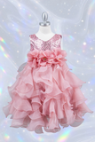 Sequin Ruffle Girls Pageant Dress | Birthday & Party Gown
