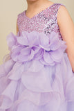 Sequin Ruffle Girls Pageant Dress | Birthday & Party Gown
