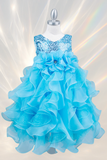 Sequin Ruffle Girls Pageant Dress | Birthday & Party Gown
