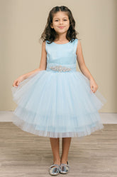 Elara Sky Special Occasion Dress for Girls