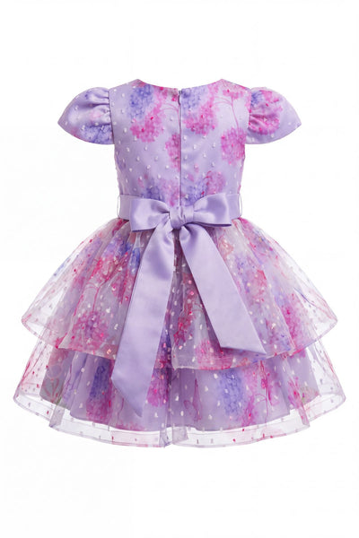 Baby Girls Floral Party Dress with Bow | Blush Collection