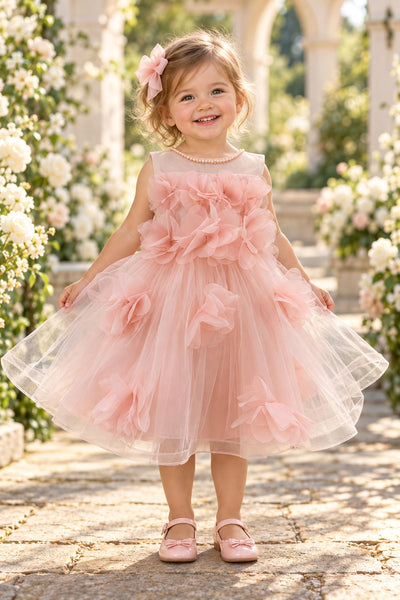 Blush Collection Baby Girl 3D Floral Special Occasion Dress
