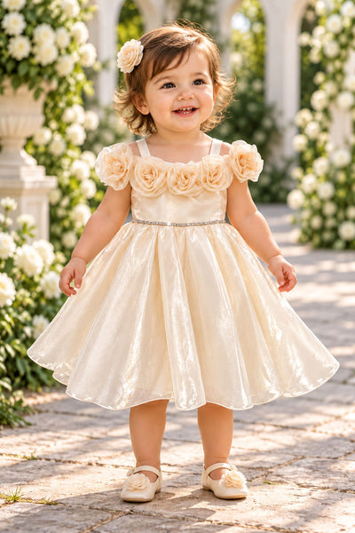 Baby Girls Rose Special Occasion Dress | Blush Collection