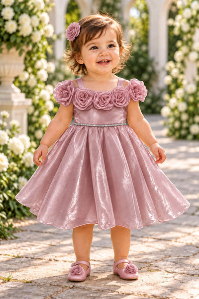 Baby Girls Rose Special Occasion Dress | Blush Collection