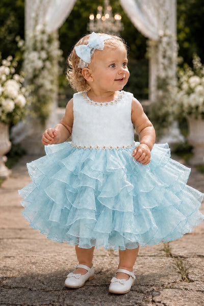 Baby Girls Ruffle Pageant Dress | Blush Collection