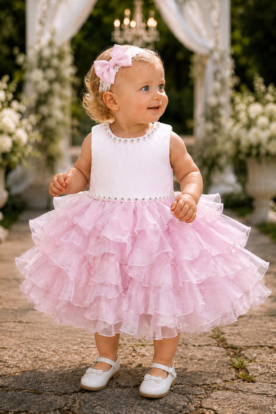 Baby Girls Ruffle Pageant Dress | Blush Collection
