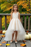 Blush Hi-Low Girls Pageant Dress | Communion & Party