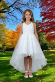 Blush Hi-Low Girls Pageant Dress | Communion & Party