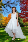 Blush Hi-Low Girls Pageant Dress | Communion & Party