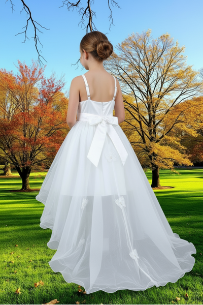 Blush Hi-Low Girls Pageant Dress | Communion & Party