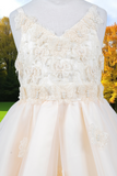 Blush Hi-Low Girls Pageant Dress | Communion & Party