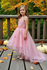 Blush Hi-Low Girls Pageant Dress | Communion & Party