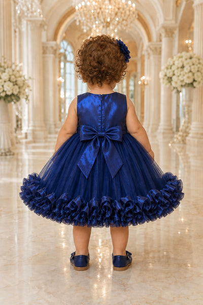 Baby Flower Girl & Pageant Dress with Ruffle Hem