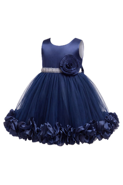 Baby Flower Girl & Pageant Dress with Ruffle Hem