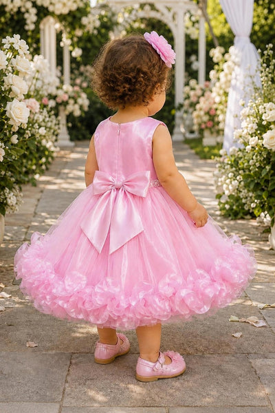 Baby Flower Girl & Pageant Dress with Ruffle Hem