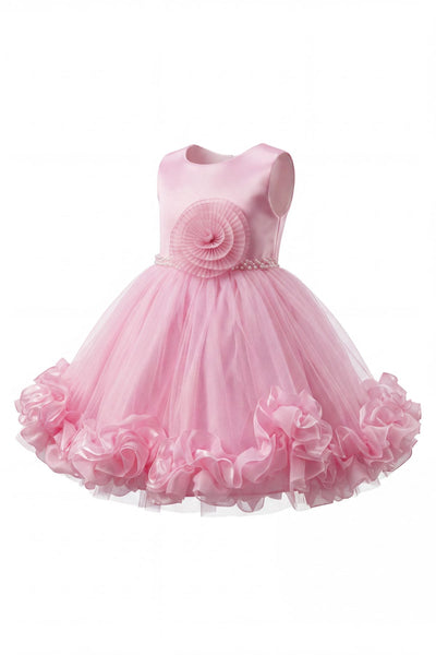 Baby Flower Girl & Pageant Dress with Ruffle Hem