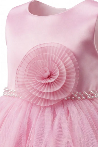 Baby Flower Girl & Pageant Dress with Ruffle Hem