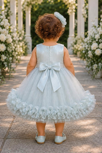 Baby Flower Girl & Pageant Dress with Ruffle Hem