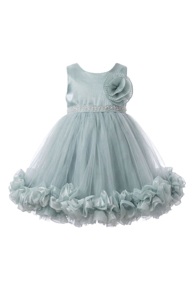 Baby Flower Girl & Pageant Dress with Ruffle Hem