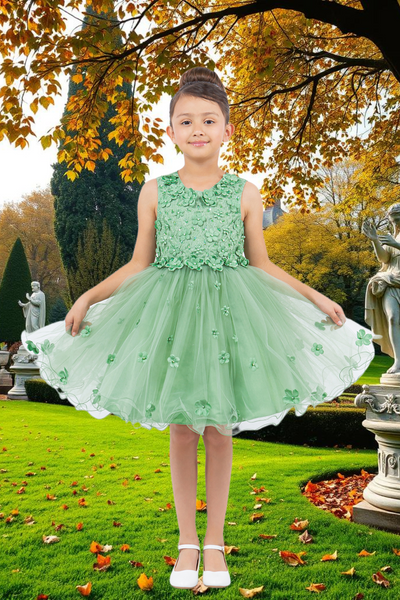 Burgundy Knee Length Flower Girl Dress | Pageant Gown