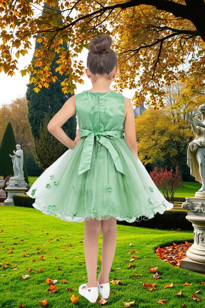 Burgundy Knee Length Flower Girl Dress | Pageant Gown