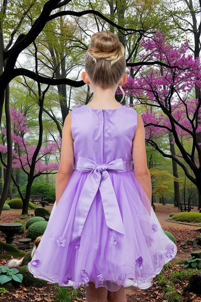 Burgundy Knee Length Flower Girl Dress | Pageant Gown