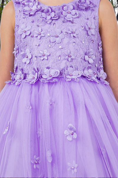Burgundy Knee Length Flower Girl Dress | Pageant Gown