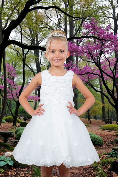 Burgundy Knee Length Flower Girl Dress | Pageant Gown