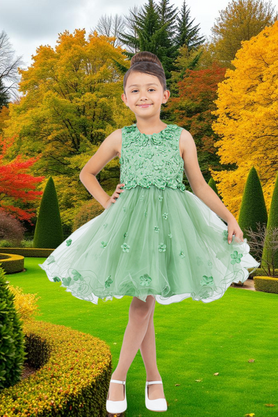 Burgundy Knee Length Flower Girl Dress | Pageant Gown