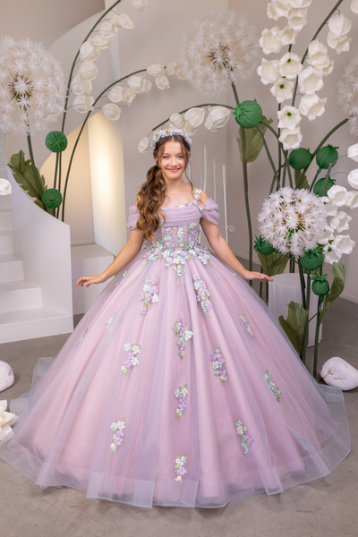 Floral Ombre Girls Pageant Gown | Fashion Couture