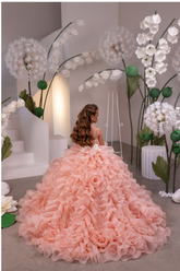 Roselina Belle Girls Couture Ruffle Ball Gown | Fashion Couture