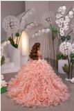 Roselina Belle Girls Couture Ruffle Ball Gown | Fashion Couture