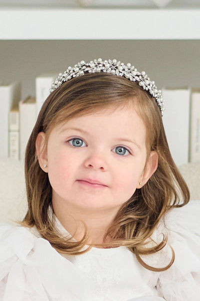 Pearl & Rhinestone Headpiece for Girls