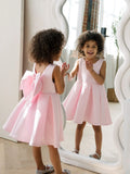 Rosamie Teter Warm Girls Bright Pink Bow Party Dress