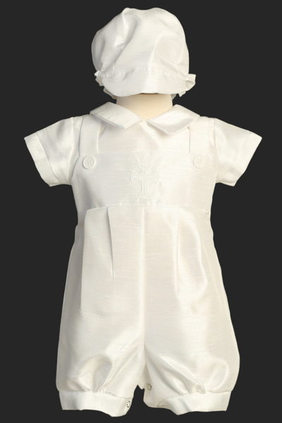 Ezra Boys Christening Romper Outfit | Blush Kids