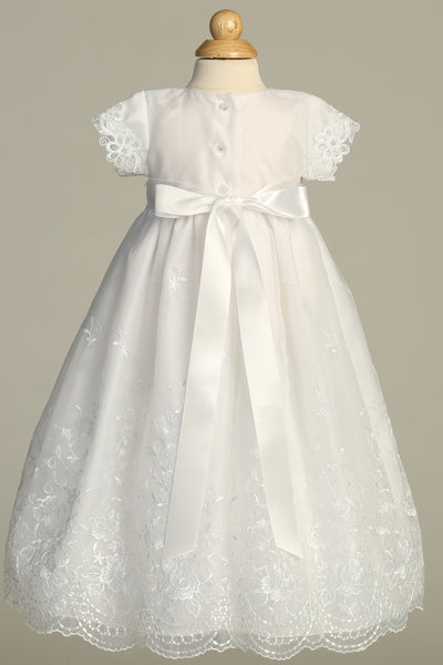 Amelia Grace Christening Gown – Elegant Baptism Dress for Babies